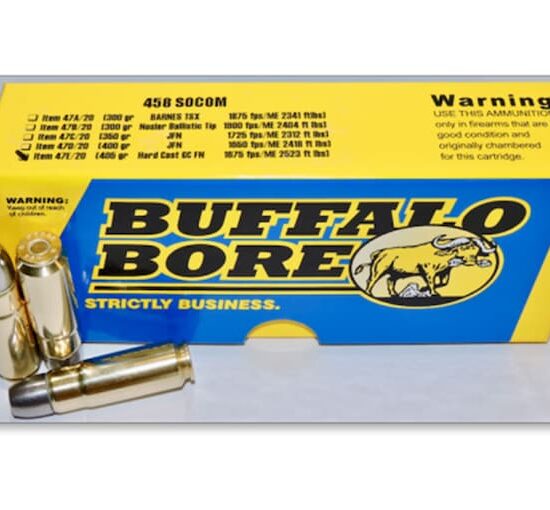 Buffalo Bore - 458 SOCOM - 405gr - Lead Hardcast FN