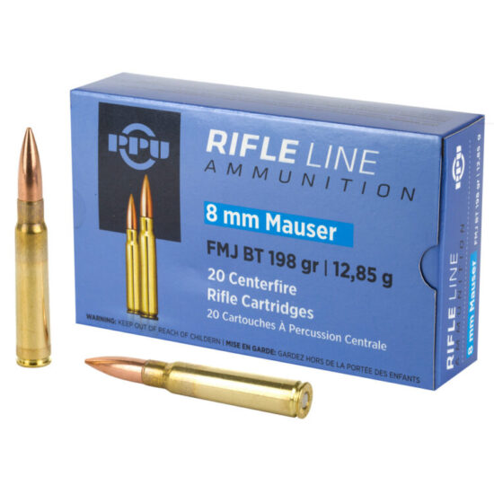 Prvi PPU - 8mm Mauser - FMJ - 198gr - 20 Centerfire Cartridges