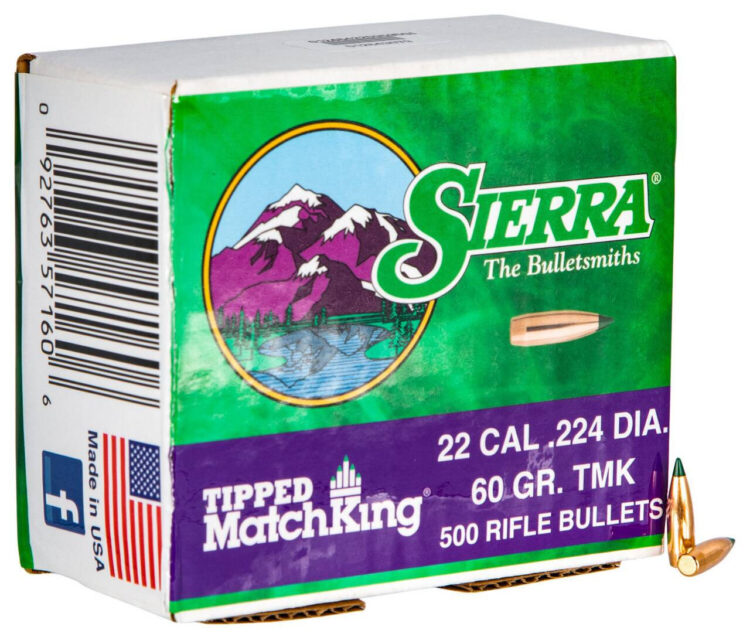 Sierra - Tipped MatchKing - 22cal - 500 Rifle Bullets
